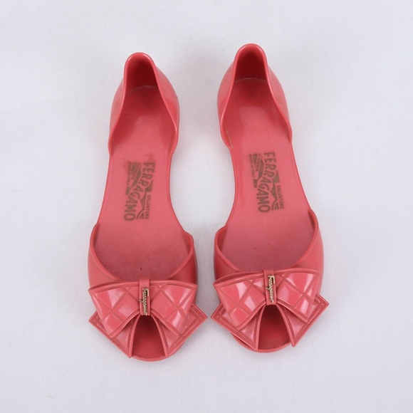 Salvatore Ferragamo Pink Barbados Jelly Sandals - Picture 5 of 7